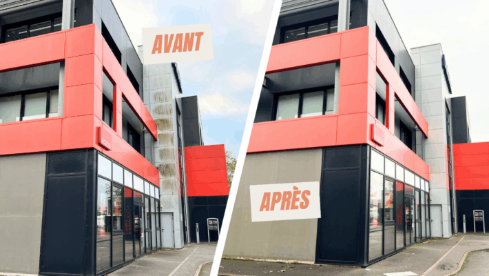 Nettoyage de bardage métallique à Lorient, La Base