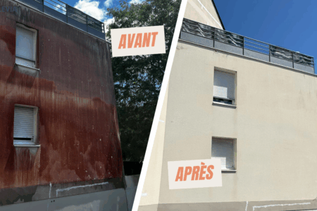 Nettoyage des façades d’un lotissement résidentiel à Guidel – près de 3000 m² traités